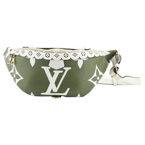 louis vuitton bumbag monogram giant khaki green/beige|louis vuitton bumbag for sale.